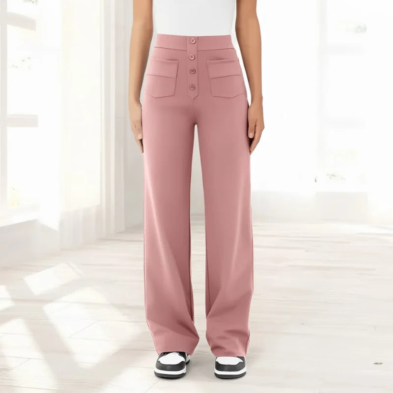 VEIGGARA | Pantalon décontracté taille haute