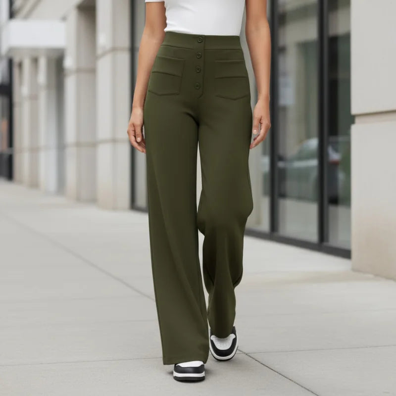 VEIGGARA | Pantalon décontracté taille haute