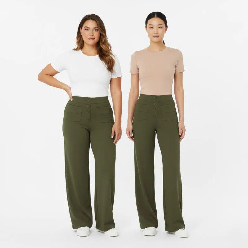 VEIGGARA | Pantalon décontracté taille haute