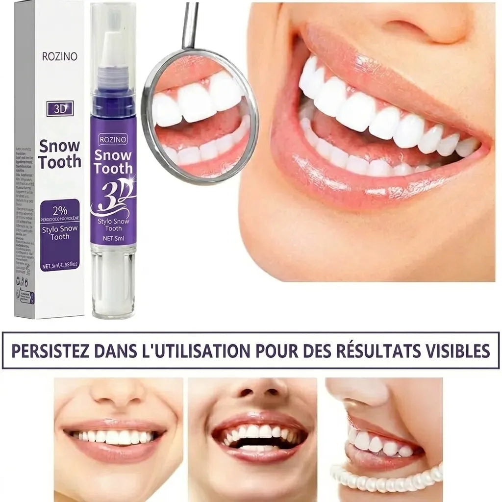 Stylo blanchissant pour les dents - SnowTooth | Veiggara.