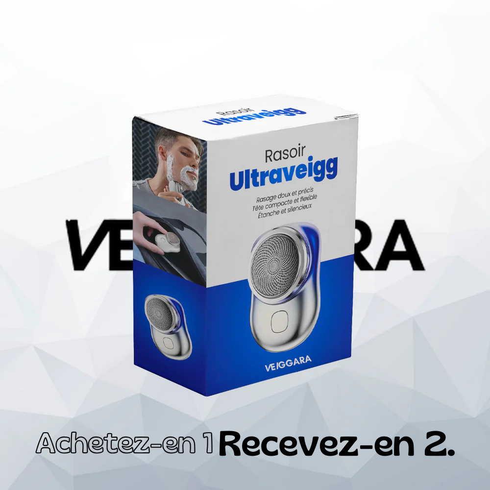 Rasoio UltraVeigg | Rasoio elettrico portatile (Comprane 1 e ricevine 2)