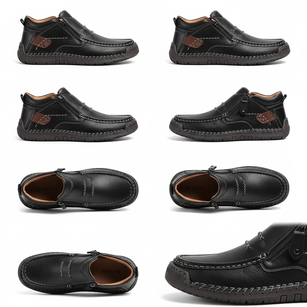 Chaussures Décontractées en Cuir Véritable