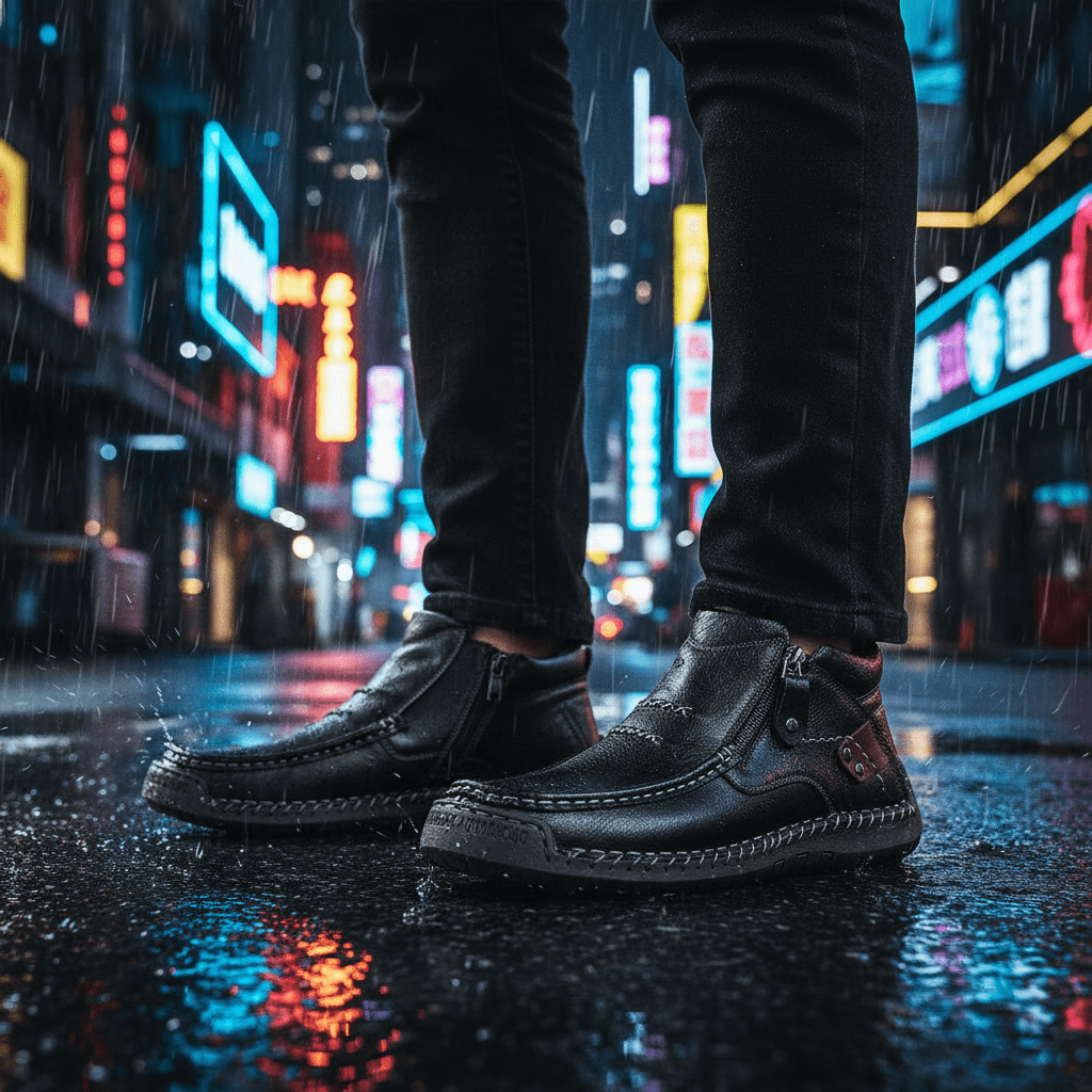 Chaussures Décontractées en Cuir Véritable