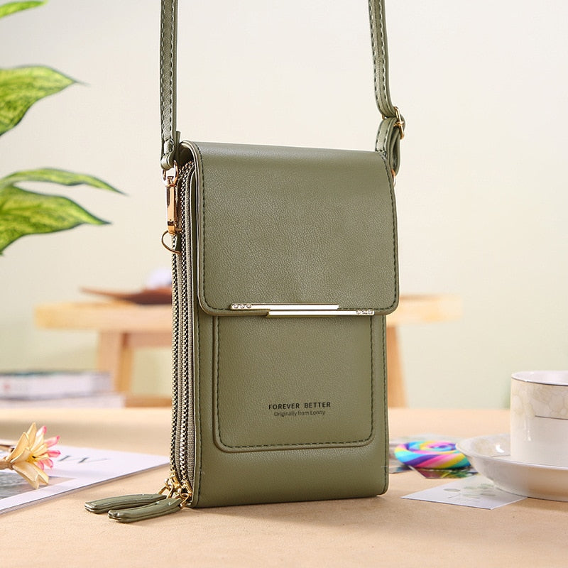 VEIGGARA™ | Borsa a tracolla in pelle con schermo touch