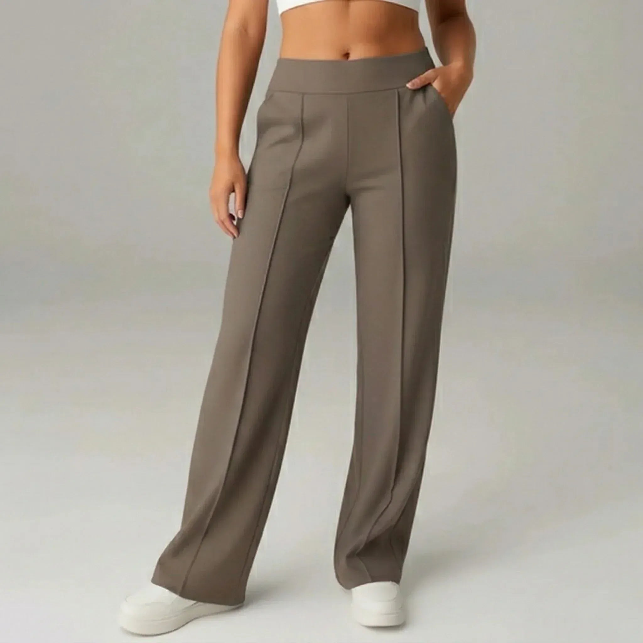 SoftFlex Comfort | Pantalon taille haute extensible à jambes larges - VEIGGARA