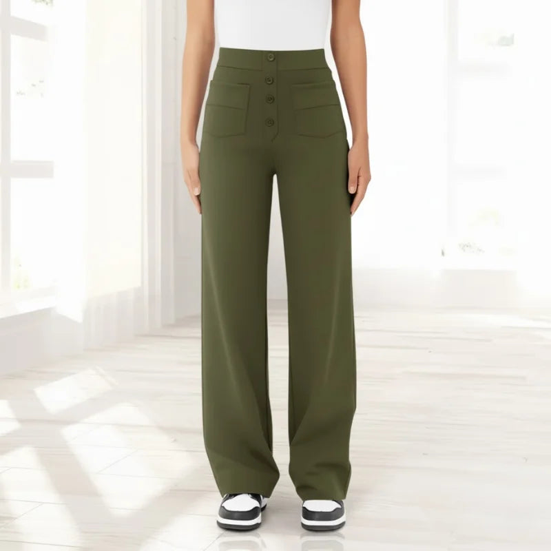 VEIGGARA | Pantalon décontracté taille haute