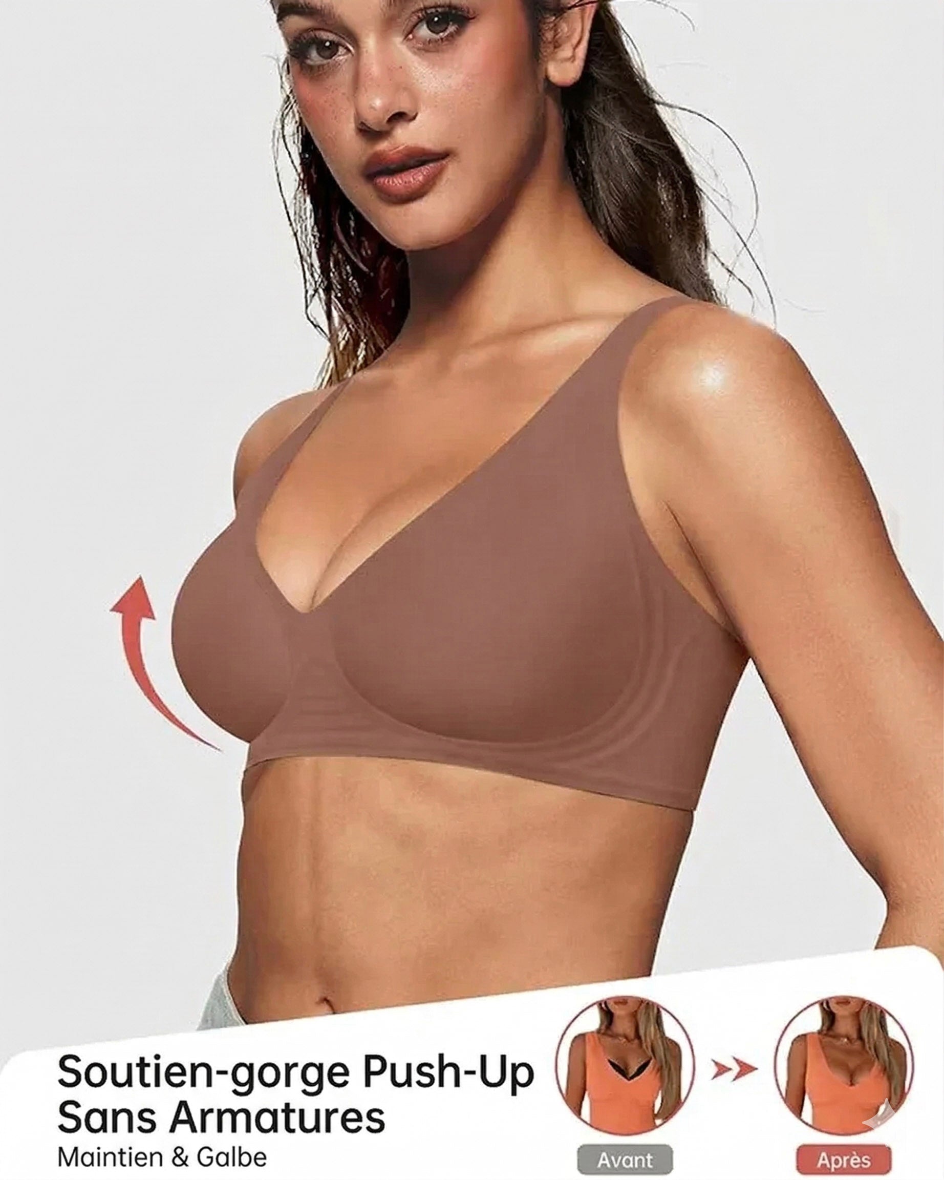Soutien-gorge push-up en gelée sans coutures | VEIGGARA