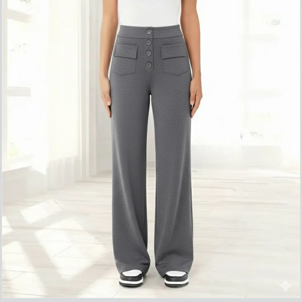 VEIGGARA | Pantalon décontracté taille haute