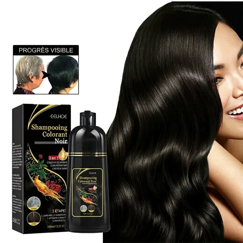 Shampoing réparateur et colorant pour cheveux noirs | Veiggara