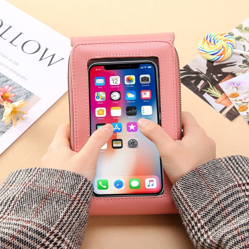 VEIGGARA™ | Borsa a tracolla in pelle con schermo touch