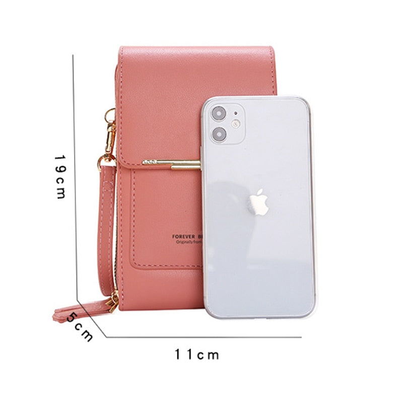 VEIGGARA™ | Borsa a tracolla in pelle con schermo touch