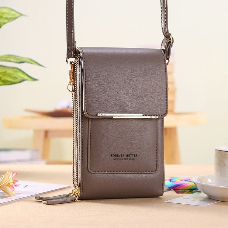 VEIGGARA™ | Borsa a tracolla in pelle con schermo touch