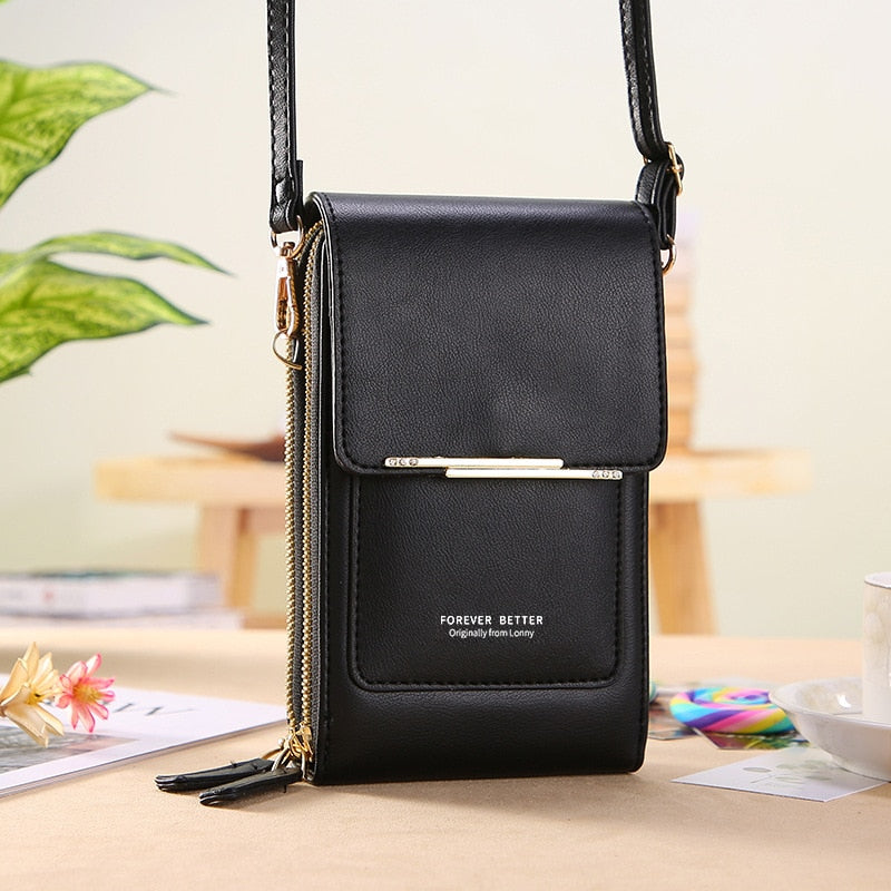 VEIGGARA™ | Borsa a tracolla in pelle con schermo touch