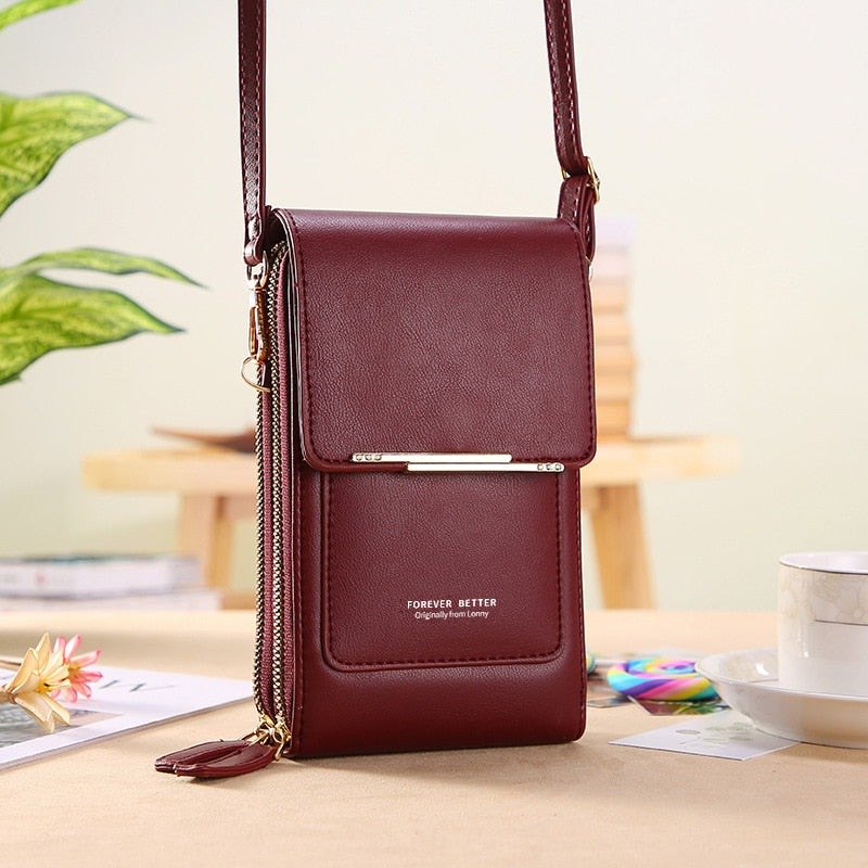 VEIGGARA™ | Borsa a tracolla in pelle con schermo touch