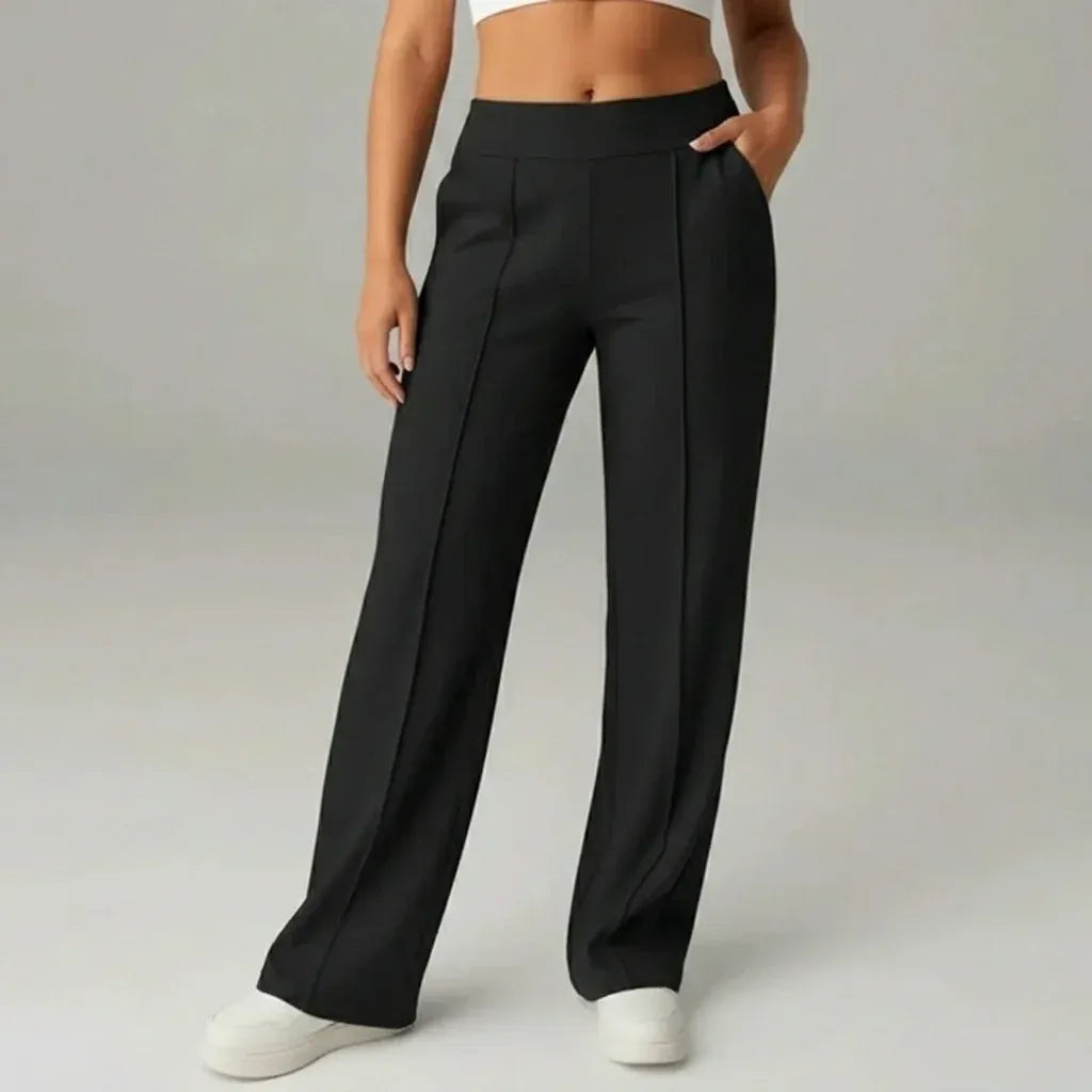 SoftFlex Comfort | Pantalon taille haute extensible à jambes larges - VEIGGARA