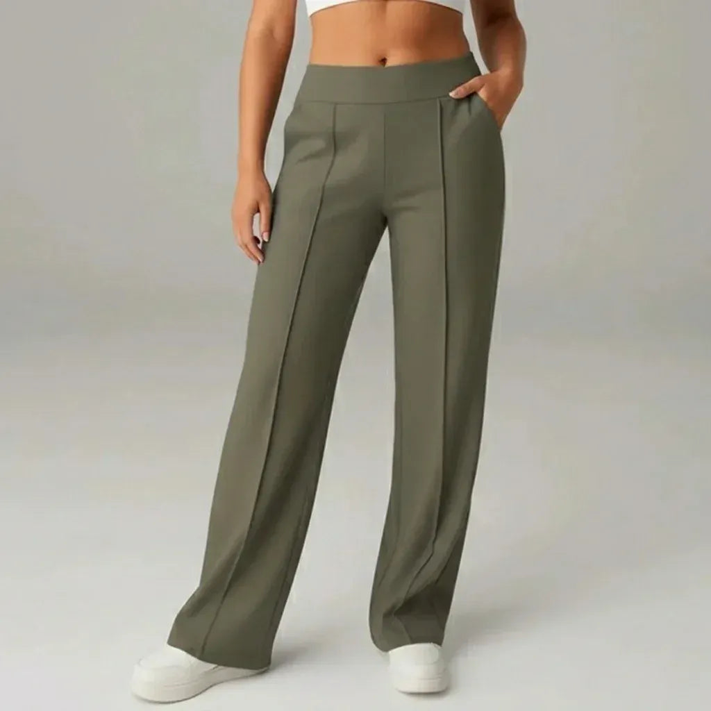 SoftFlex Comfort | Pantalon taille haute extensible à jambes larges - VEIGGARA
